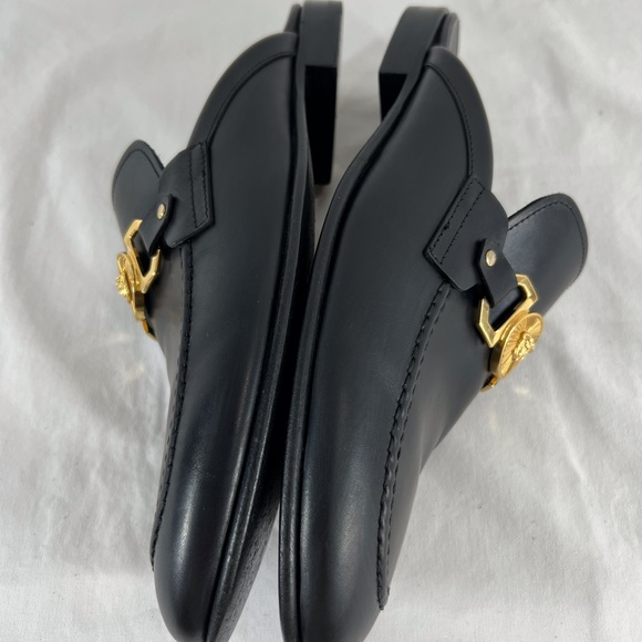 VERSACE Black Leather Medusa Men Half Loafers Made in Italy Marked as 42-9US main image 10